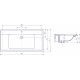 Тумба с раковиной ASB-Woodline Гранда 105, напольная, ручки серебро