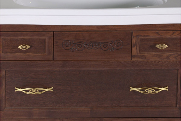 Тумба с раковиной ASB-Woodline Модерн 105 антикварный орех, напольная, матовая