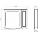 Зеркало-шкаф ASB-Woodline Эмили 105 красное, патина золото, прямоугольное, правое