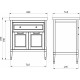 Мебель для ванной ASB-Woodline Гранда 85 антикварный орех матовая, ручки серебро