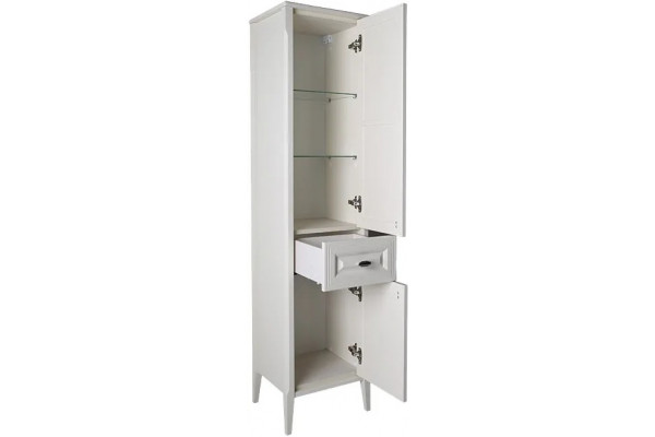 Шкаф-пенал ASB-Woodline Монте 40 R, бежевый, матовый, правый