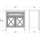 Тумба с раковиной ASB-Woodline Монте 80 бежевая, матовая, с доводчиками
