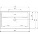Тумба с раковиной ASB-Woodline Монте 80 бежевая, матовая, с доводчиками