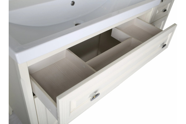 Мебель для ванной ASB-Woodline Монте 100 бежевая матовая, с доводчиками