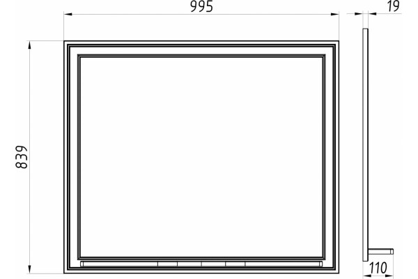 Мебель для ванной ASB-Woodline Монте 100 бежевая матовая, с доводчиками