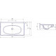 Тумба с раковиной ASB-Woodline Модерн 85 антикварный орех, напольная, с ящиками