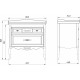 Мебель для ванной ASB-Woodline Модерн 85 рошфор, белая патина, напольная, с ящиками