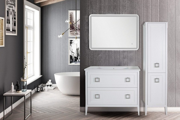 Зеркало ASB-Woodline Рома 100Н прямоугольное,  в современном стиле