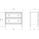 Тумба с раковиной ASB-Woodline Рома 100Н напольная, белая, с ящиками, с доводчиками