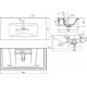 Тумба с раковиной ASB-Woodline Рома 100Н напольная, белая, с ящиками, с доводчиками