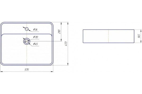 Тумба с раковиной ASB-Woodline Рома 100С, подвесная, с ящиками, с доводчиками