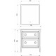 Тумба с раковиной ASB-Woodline Рома 80Н напольная, белая, с ящиками, ручки хром