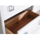 Тумба с раковиной ASB-Woodline Рома 80Н напольная, белая, с ящиками, ручки хром