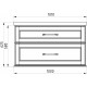 Тумба для комплекта ASB-Woodline Венеция 100 белая, патина серебро, подвесная, с ящиками