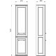 Шкаф-пенал ASB-Woodline Венеция 40 белый, патина серебро, подвесной, с дверками
