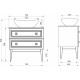 Тумба для комплекта ASB-Woodline Каталина 80 серая напольная, с ящиками