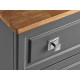 Тумба для комплекта ASB-Woodline Каталина 80 серая напольная, с ящиками