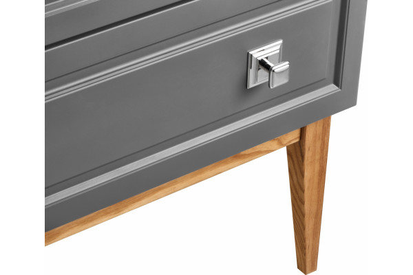 Тумба для комплекта ASB-Woodline Каталина 80 серая напольная, с ящиками