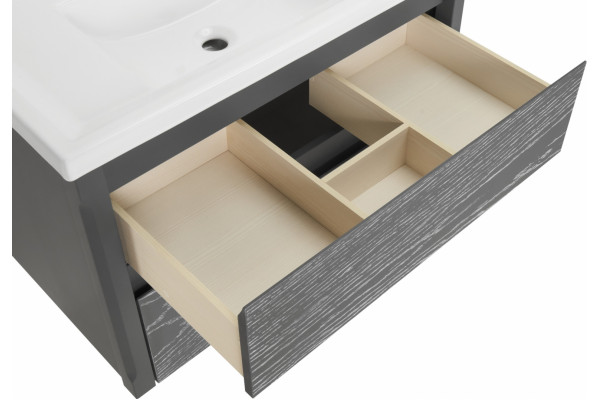 Тумба для комплекта ASB-Woodline Лорена 80 grigio подвесная, с ящиками