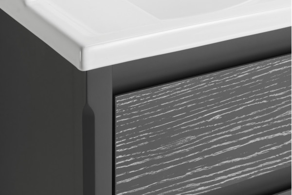 Тумба для комплекта ASB-Woodline Лорена 80 grigio подвесная, с ящиками