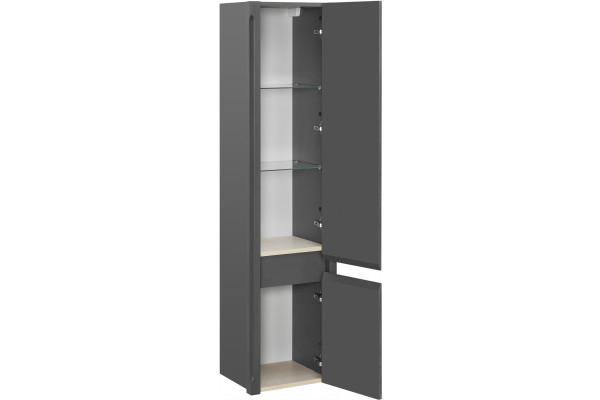 Шкаф-пенал ASB-Woodline Лорена 40 grigio подвесной, с дверками