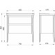Мебель для ванной ASB-Woodline Лорена 80 белый/бежеый напольная, с ящиками