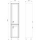 Шкаф-пенал ASB-Woodline Риола 40 с дверками, матовый, с доводчиками