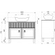 Тумба с раковиной ASB-Woodline Риола 100, напольная, матовая