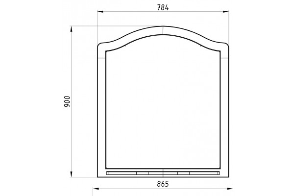 Зеркало ASB-Woodline Верано 80 с полками