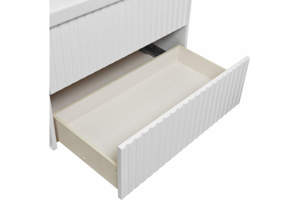 Тумба с раковиной ASB-Woodline Риола 80, подвесная, матовая, с ящиками