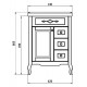 Мебельная раковина ASB-Woodline Melana 800-F60 цвет белый, на тумбу