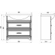 Тумба с раковиной ASB-Woodline Берта 85, напольная, с ящиками, с доводчиками