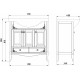 Тумба с раковиной ASB-Woodline Салерно 80, напольная, глянцевая