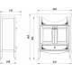 Мебельная раковина ASB-Woodline Классик 65 цвет белый, на тумбу