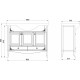Мебельная раковина ASB-Woodline Классик 105 цвет белый, на тумбу