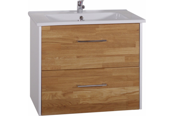 Мебельная раковина ASB-Woodline Оскар 75 цвет белый, на тумбу