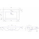 Мебельная раковина ASB-Woodline Оскар 85 цвет белый, на тумбу