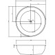 Акриловая ванна Abber AB9279 круглая, отдельностоящая, объем 420 л.