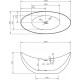 Акриловая ванна Abber AB9333 180x80 овальная, отдельностоящая, объем 190 л.