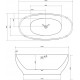 Акриловая ванна Abber AB9207MB 165x80 овальная, отдельностоящая, объем 160 л.