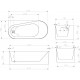 Акриловая ванна Abber AB9496-1.7 L 170x78 асимметричная, пристенная