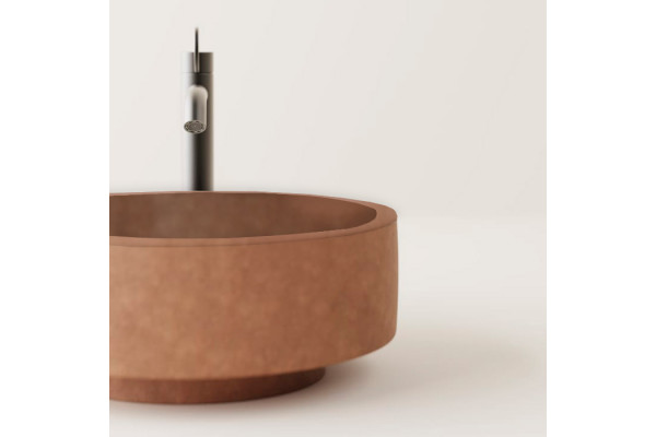 AGAPE CENOTE Раковина Ø420х182 мм. для установки на столешницу цвет Natural clay ACER0420TNST