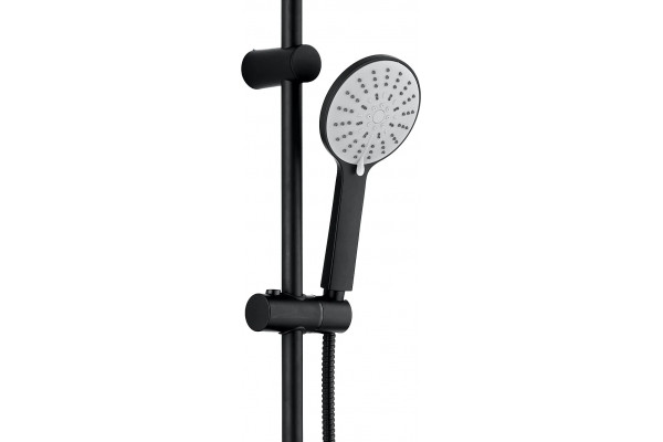 Душевая стойка Agger Breeze A0293544 цвет черный, штанга 97 см, шланг металлический 180 см