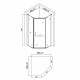 Душевой уголок Agger A03 090MCR/G 90х90, матовое стекло, двери распашные, профиль хром