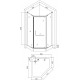 Душевой уголок Agger A03 090MCR 90х90, матовое стекло, с поддоном, двери распашные, профиль хром