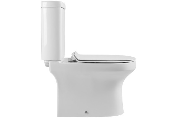 Напольный унитаз Agger AT04000 белый, микролифт, овальный, 39x67 см