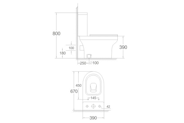 Напольный унитаз Agger AT04000 белый, микролифт, овальный, 39x67 см