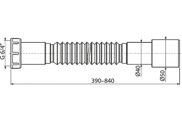 Гофра AlcaPlast A770 белый