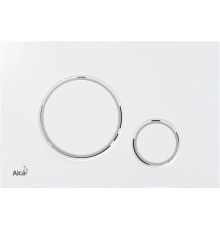 Кнопка смыва AlcaPlast THIN M770 белый / хром глянцевый механическая,  в стиле hi-tech