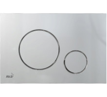 Кнопка смыва AlcaPlast THIN M672 хром матовый механическая,  в стиле hi-tech